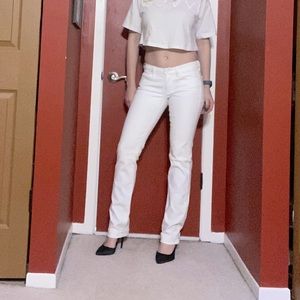 Seven for all mankind white regular skinny jeans